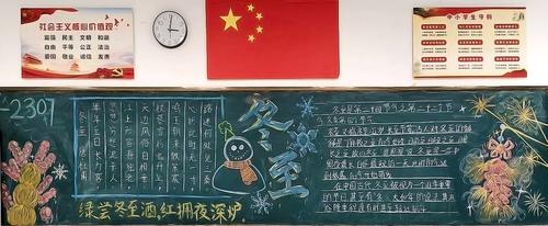 6.同学们精心绘制主题黑板报