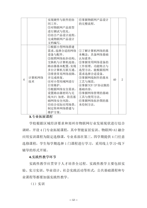 郑州市信息技术学校-物联网技术应用人培方案修订_14