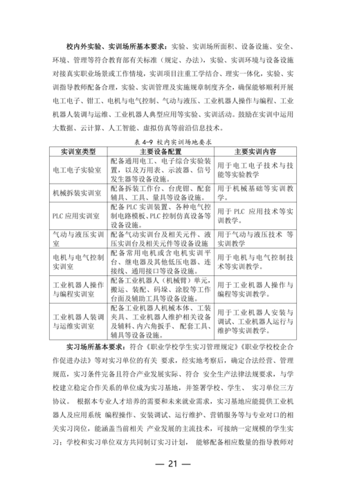 郑州市信息技术学校工业机器人技术应用专业人才培养方案(1)_21