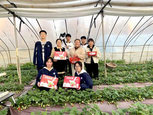 2.辅导老师和学生深入郑州市中牟曾庄草莓园开展助农直播活动 2.辅导老师和学生深入郑州市中牟曾庄草莓园开展助农直播活动